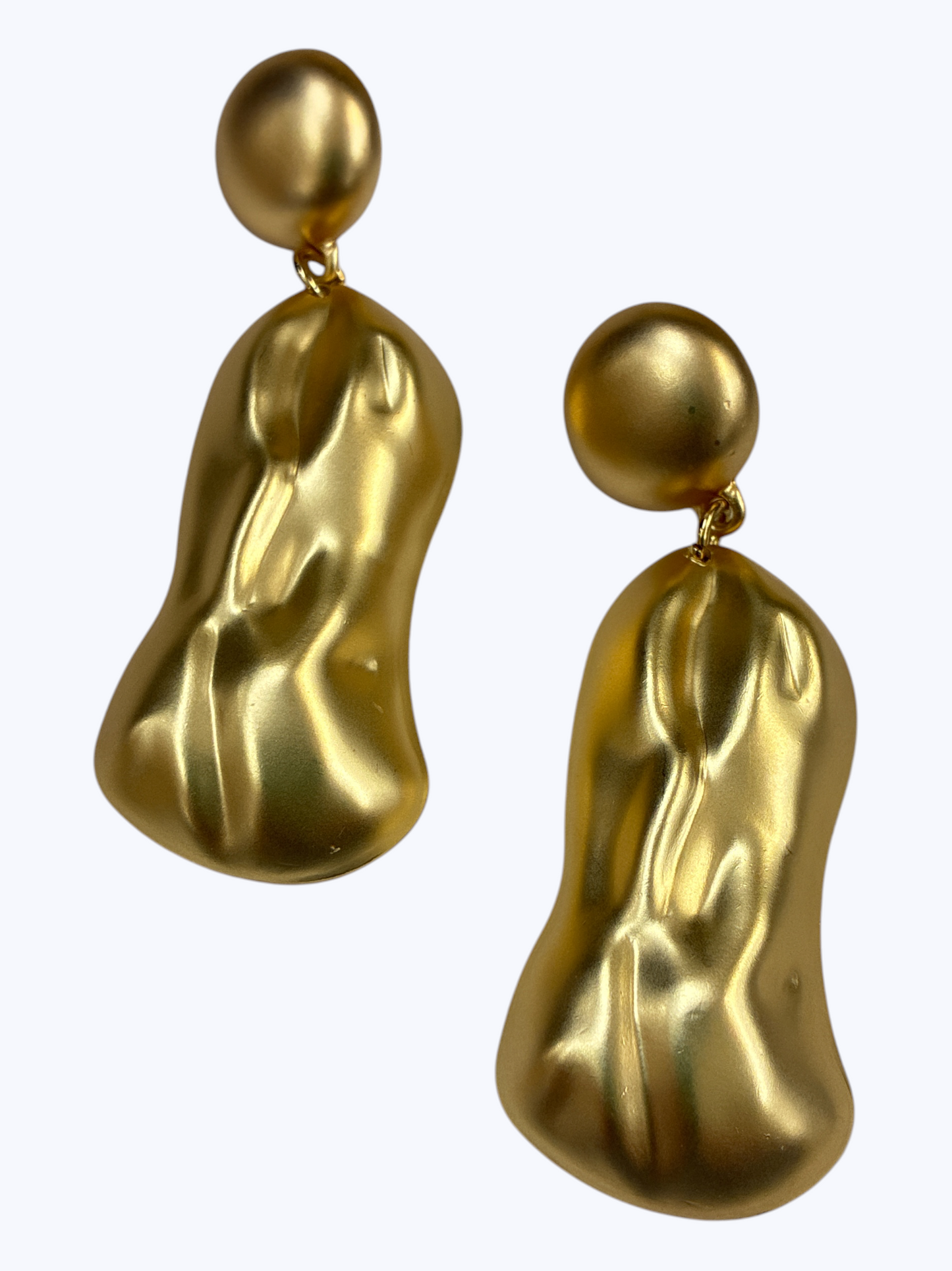 Hammered Teardrop Dangle Earrings - E2601