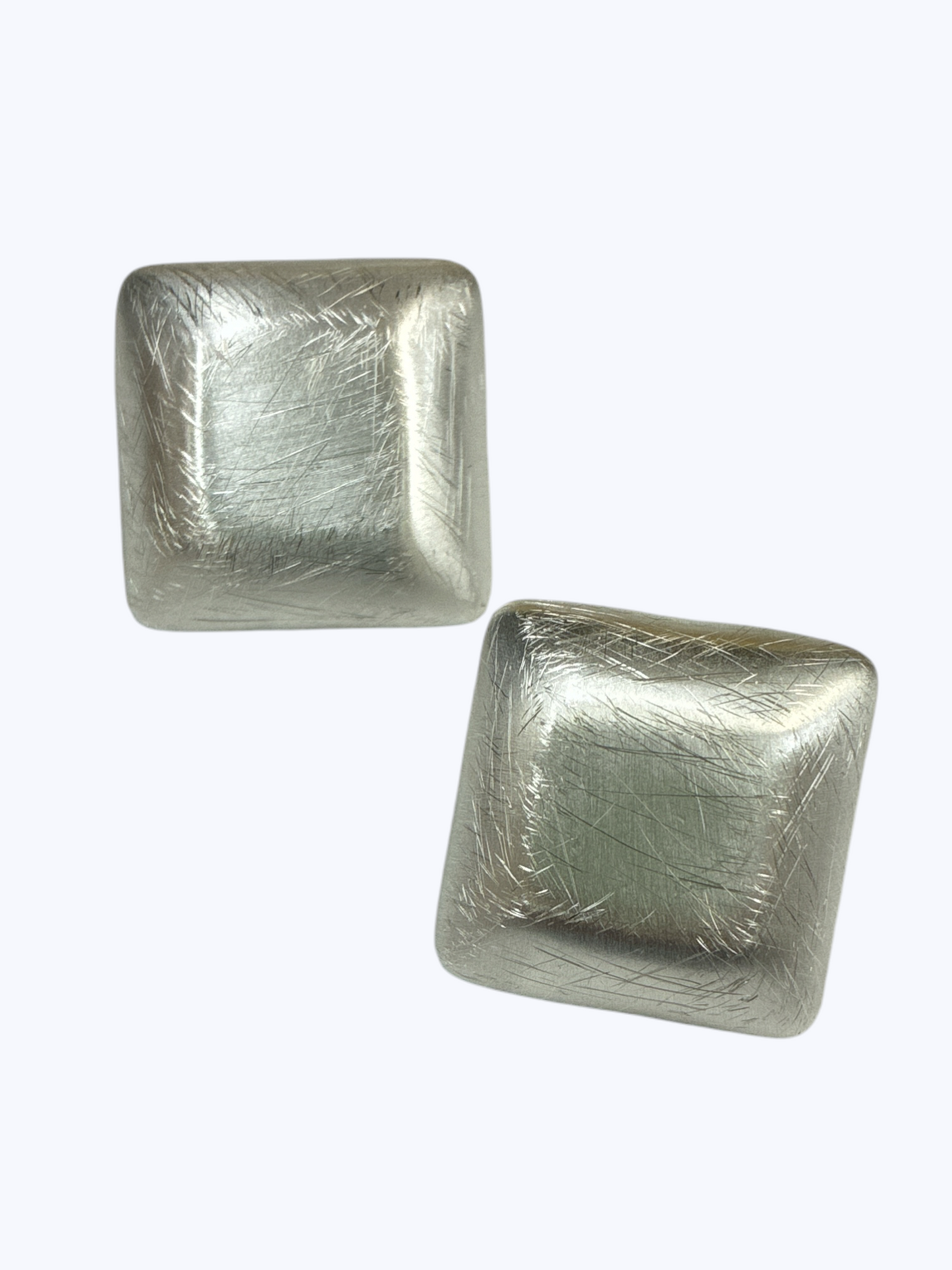 Brushed Square Stud Earrings - E2604