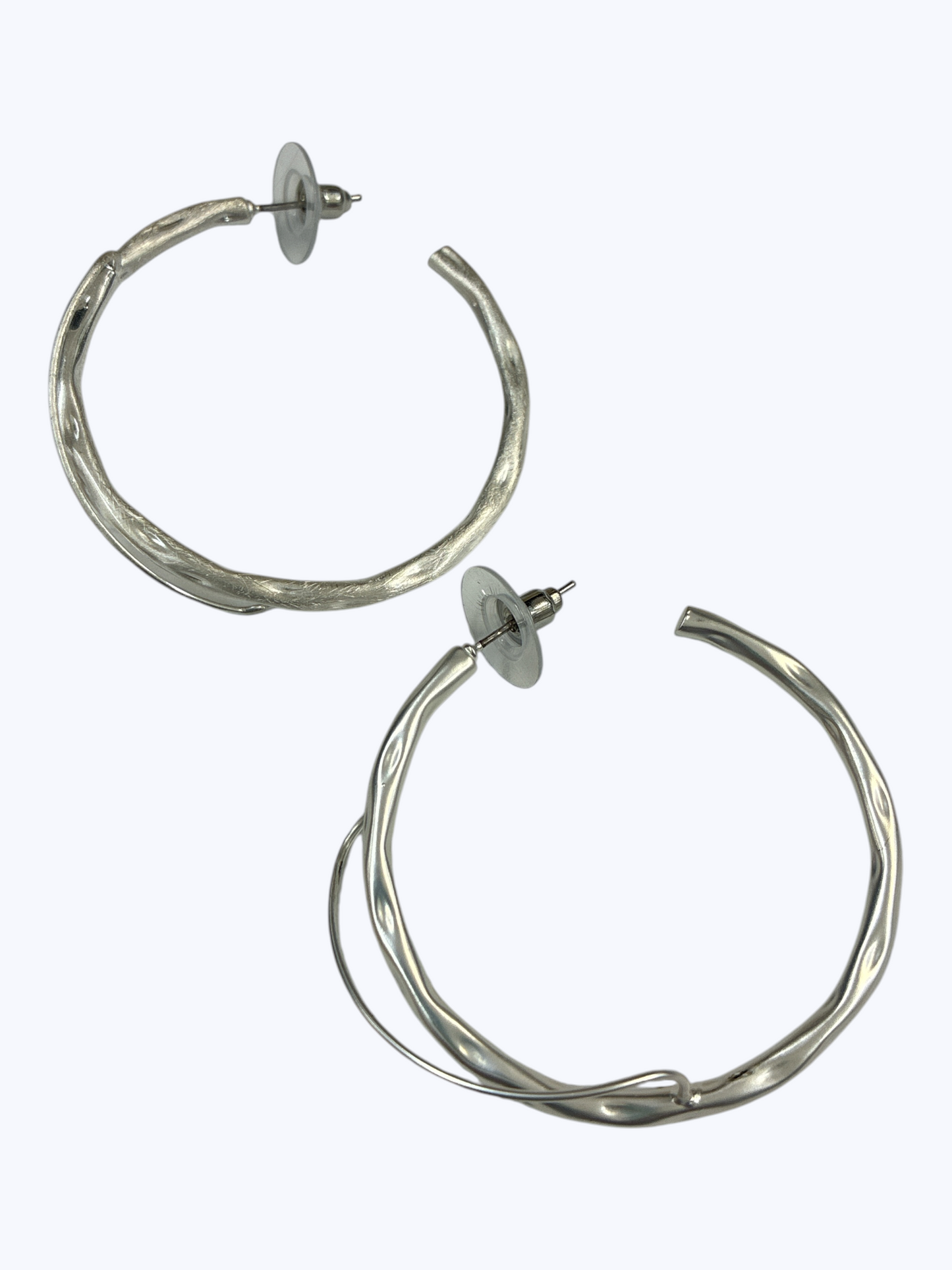 Textured Open Hoop Earrings - E2605