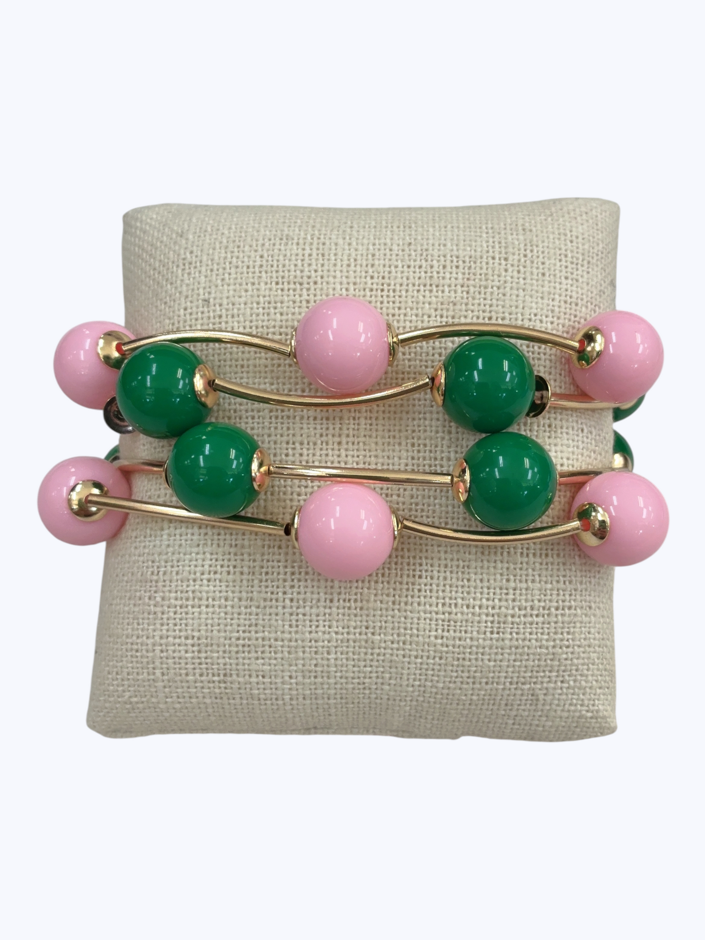 Pink Green 4pcs Set Bracelet -B0564