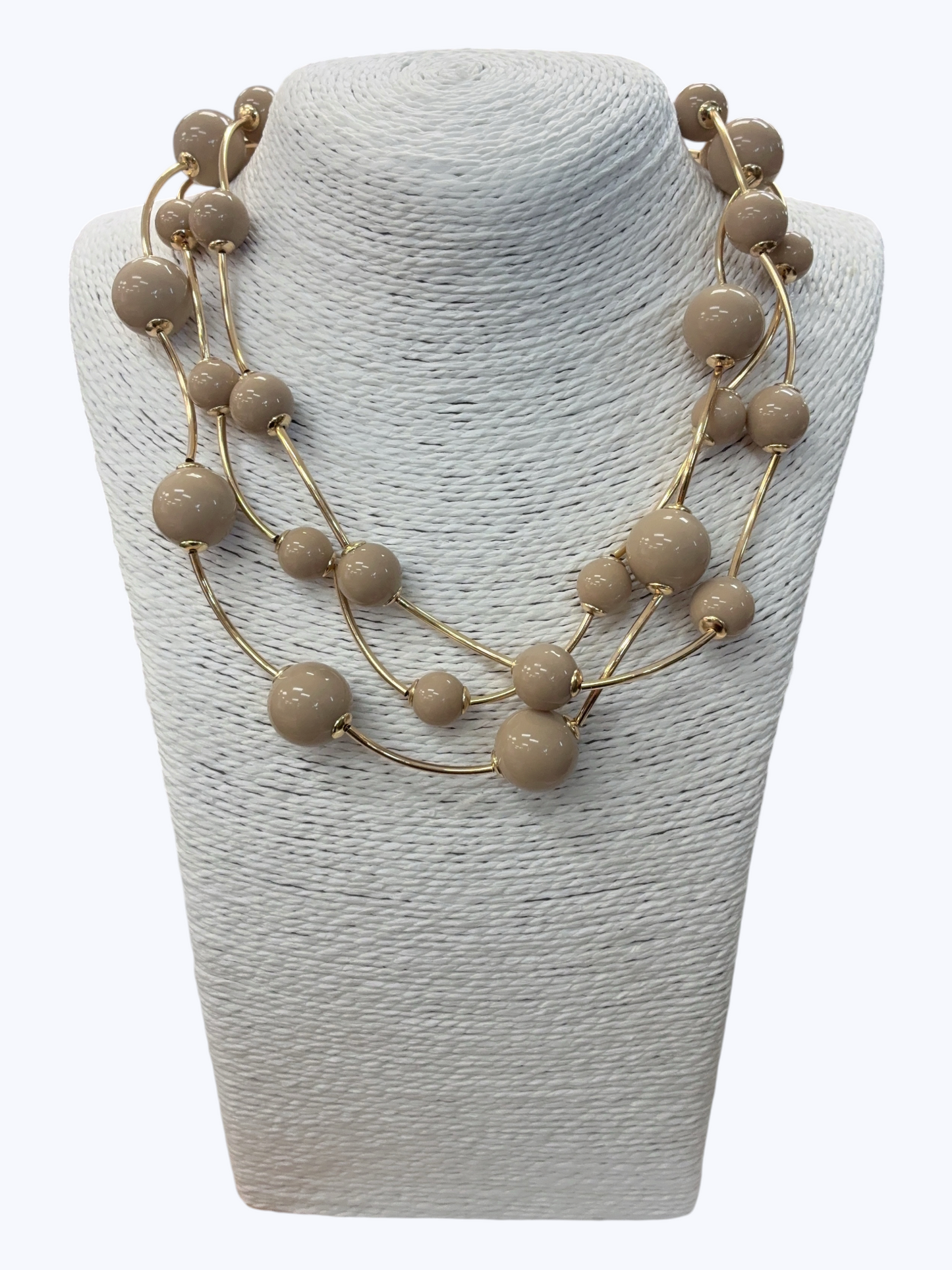 Multi Layer Ball Beaded Necklace - N5294