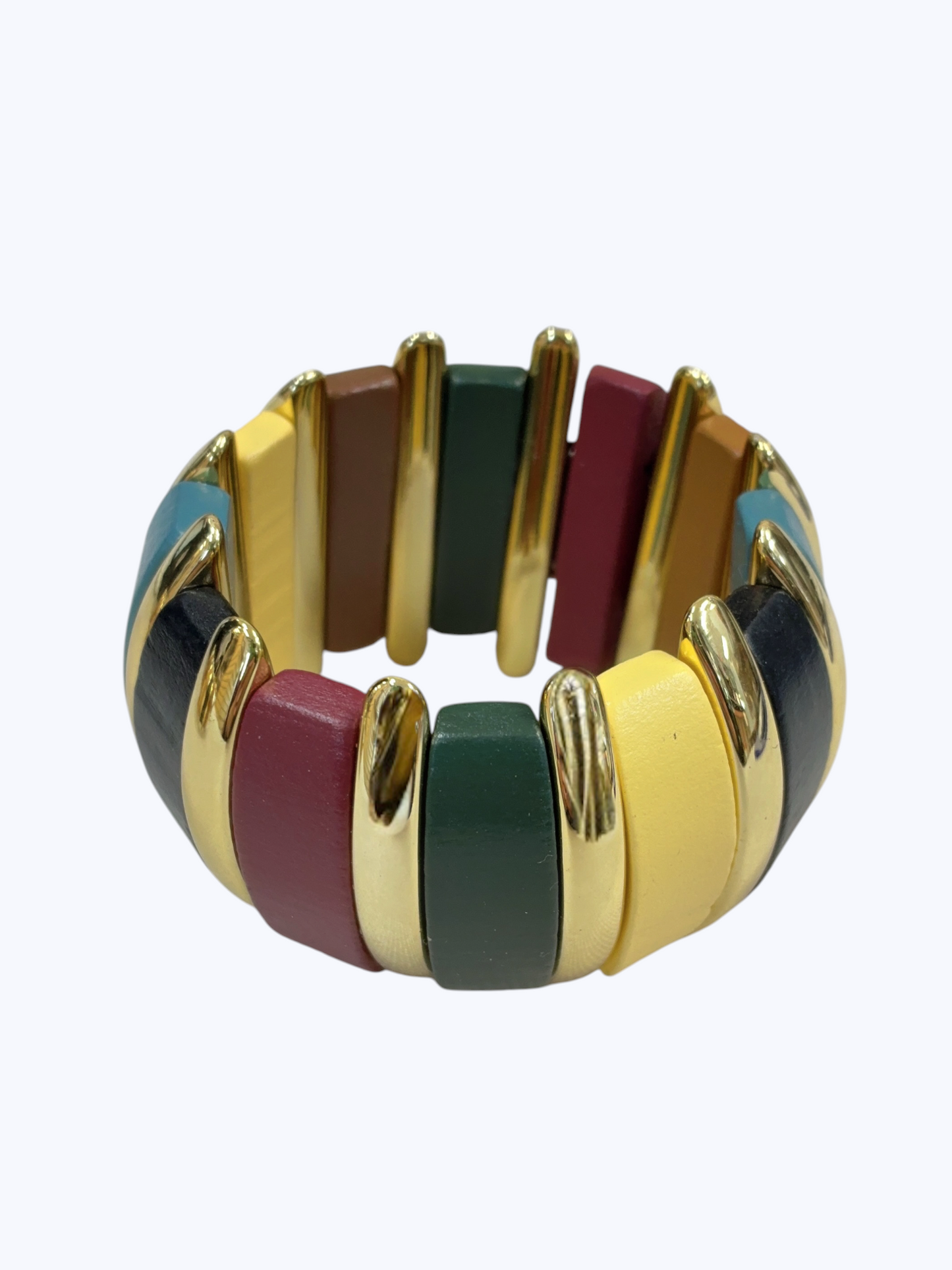 Chunky Wooden Stretch Bracelet   | B0574