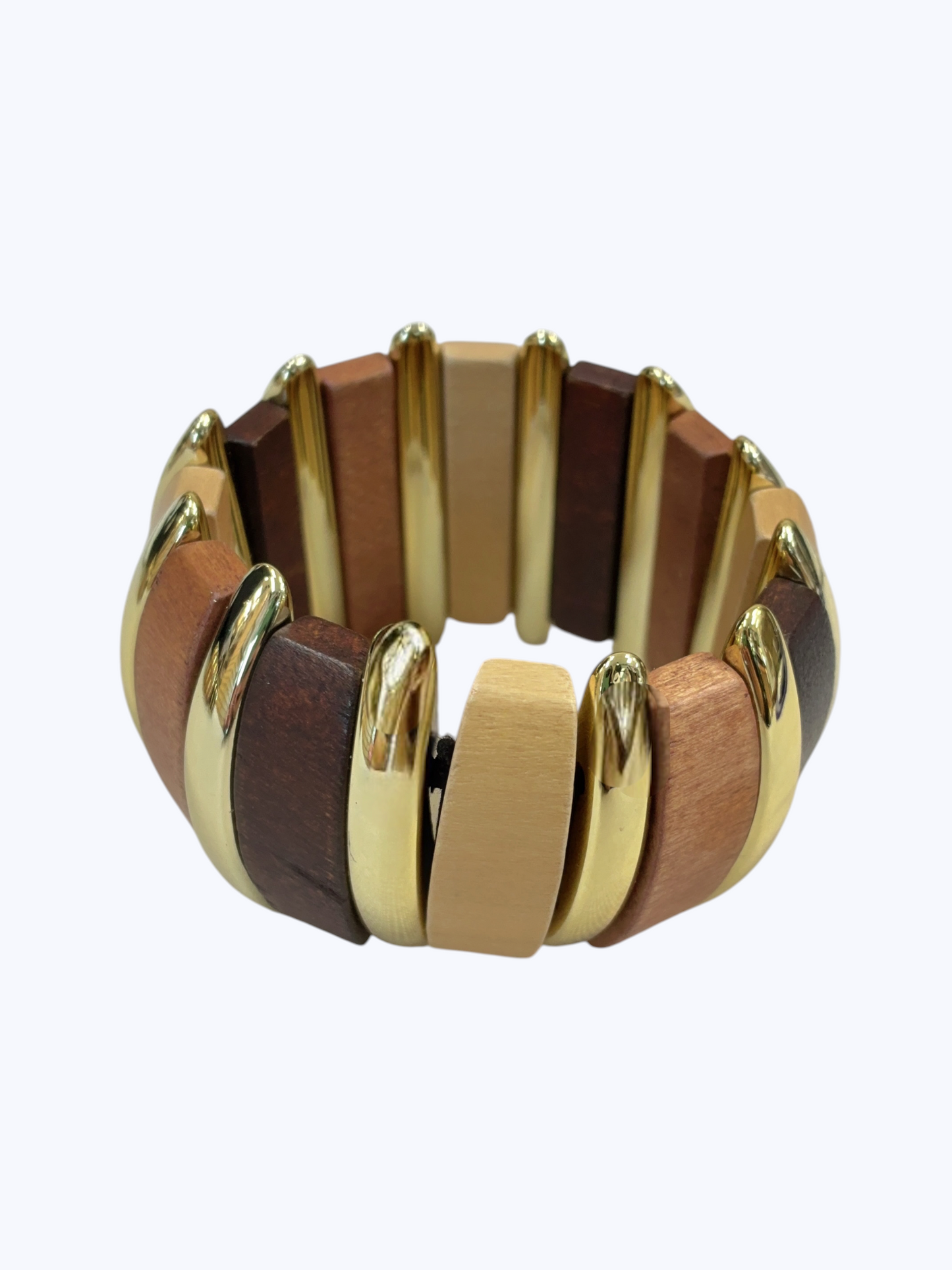 Chunky Wooden Stretch Bracelet   | B0574