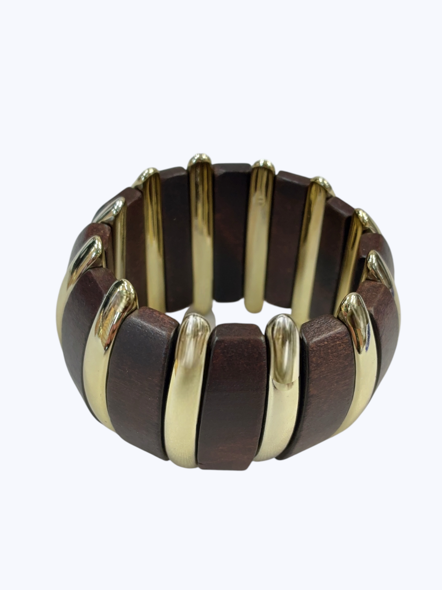 Chunky Wooden Stretch Bracelet   | B0574