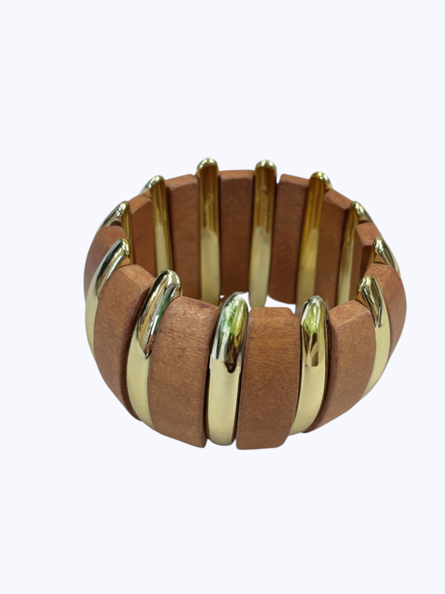 Chunky Wooden Stretch Bracelet   | B0574