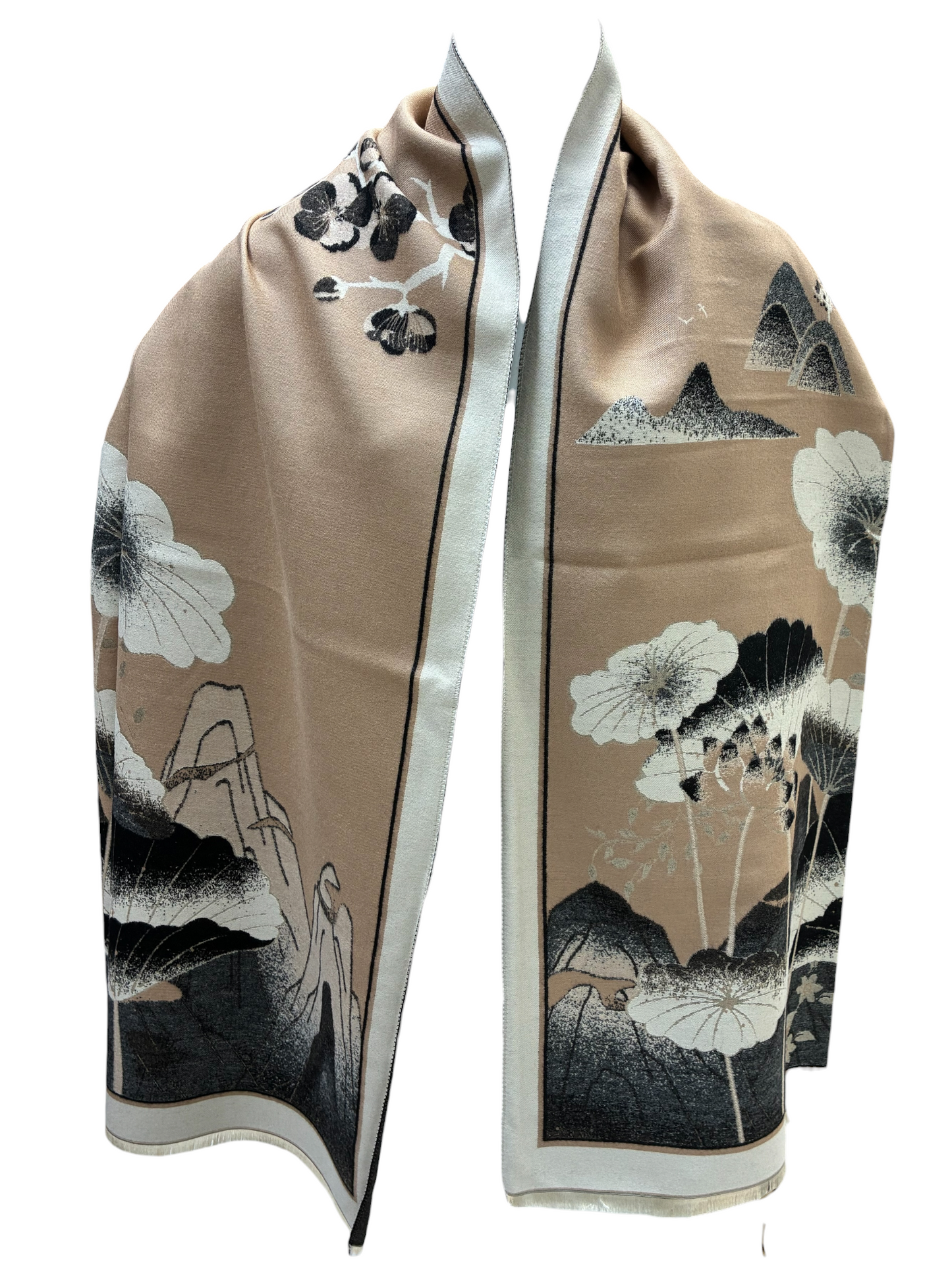 Floral Fringe Wrap Scarf | SS0016