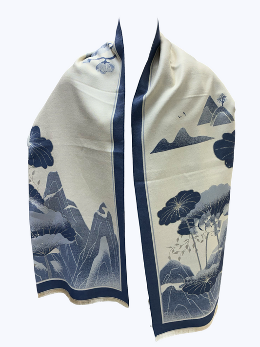 Floral Fringe Wrap Scarf | SS0016