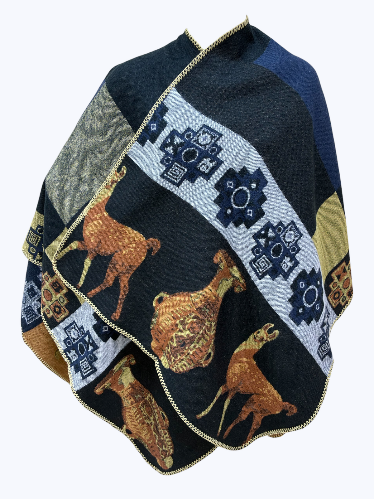 Llama Print Poncho Poncho | PC109