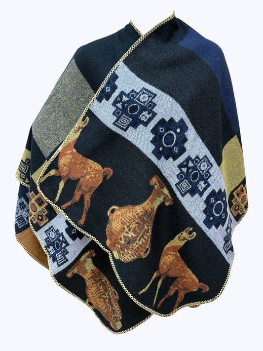 Llama Print Poncho Poncho | PC109