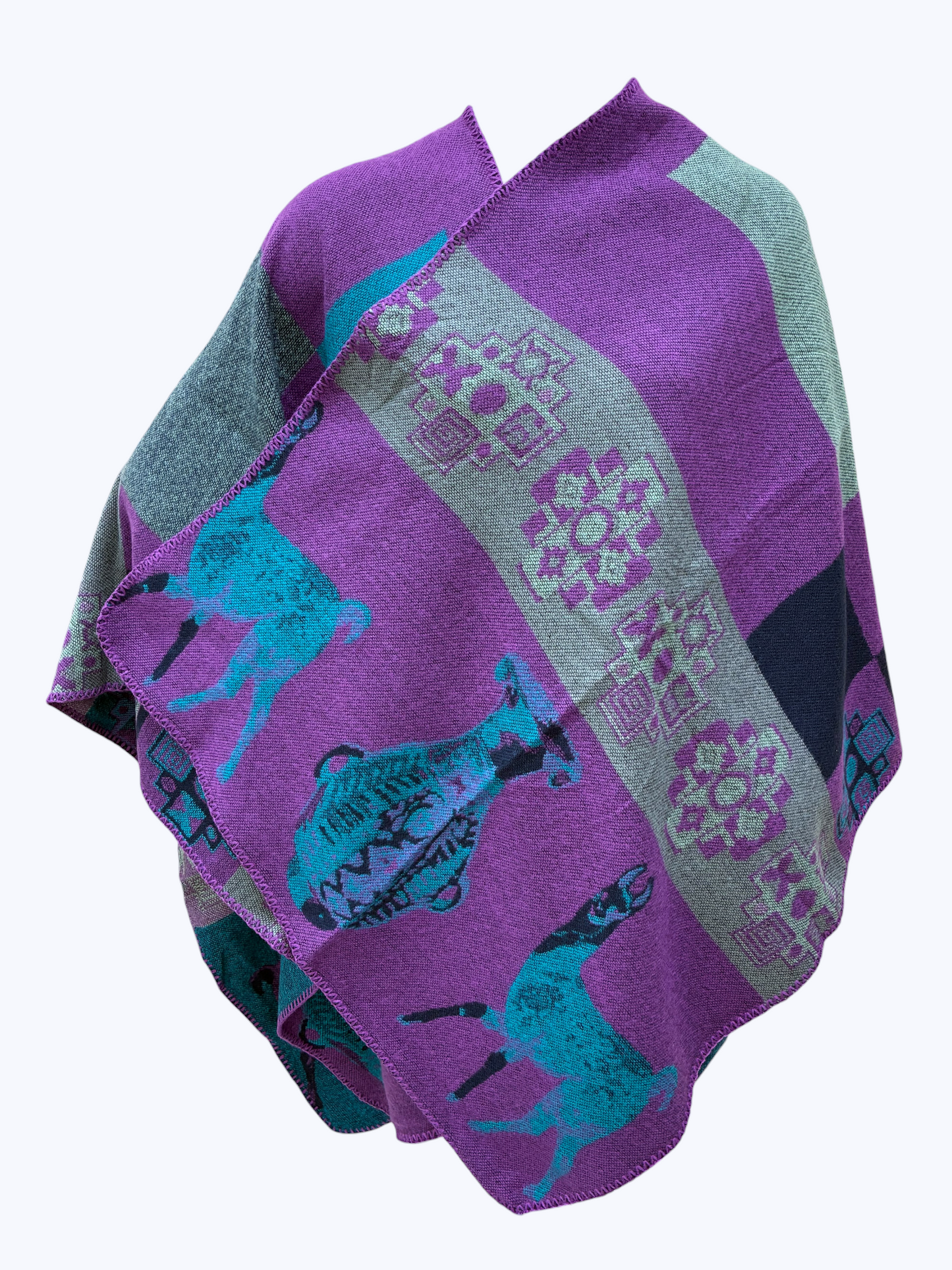 Llama Print Poncho Poncho | PC109