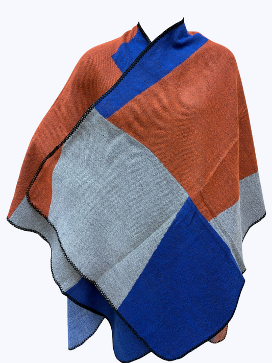 Abstract Pattern Poncho | PC101