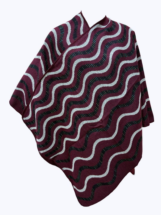 Wave Pattern Poncho | PC107