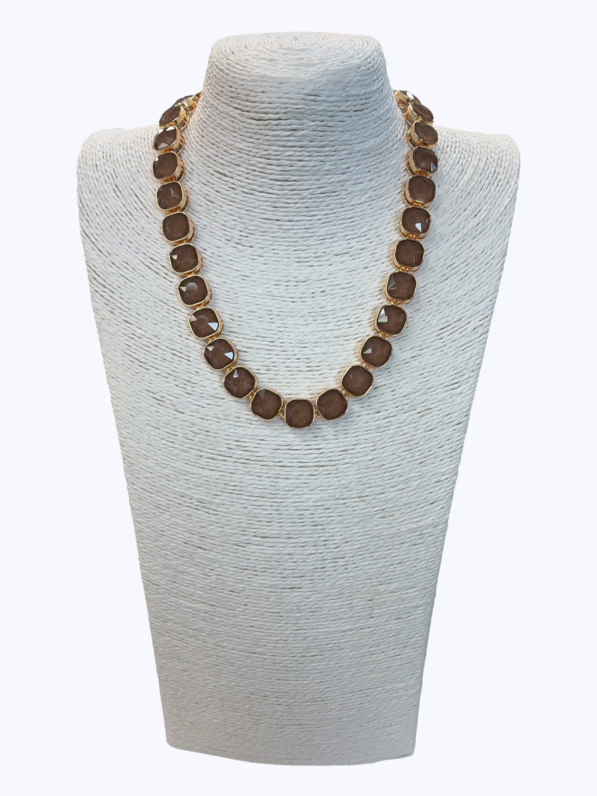 Faceted Crystal Stone Necklace | N5389