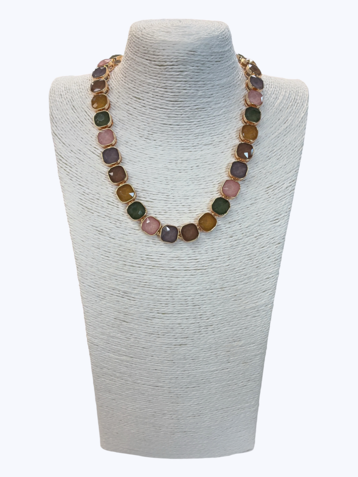 Faceted Crystal Stone Necklace | N5389