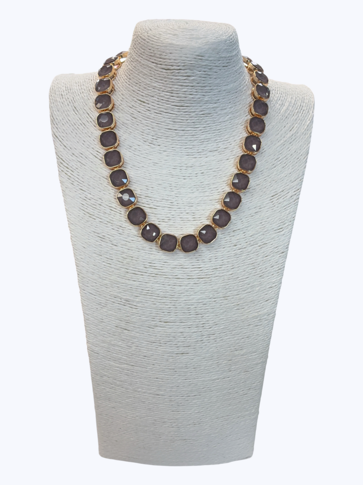 Faceted Crystal Stone Necklace | N5389