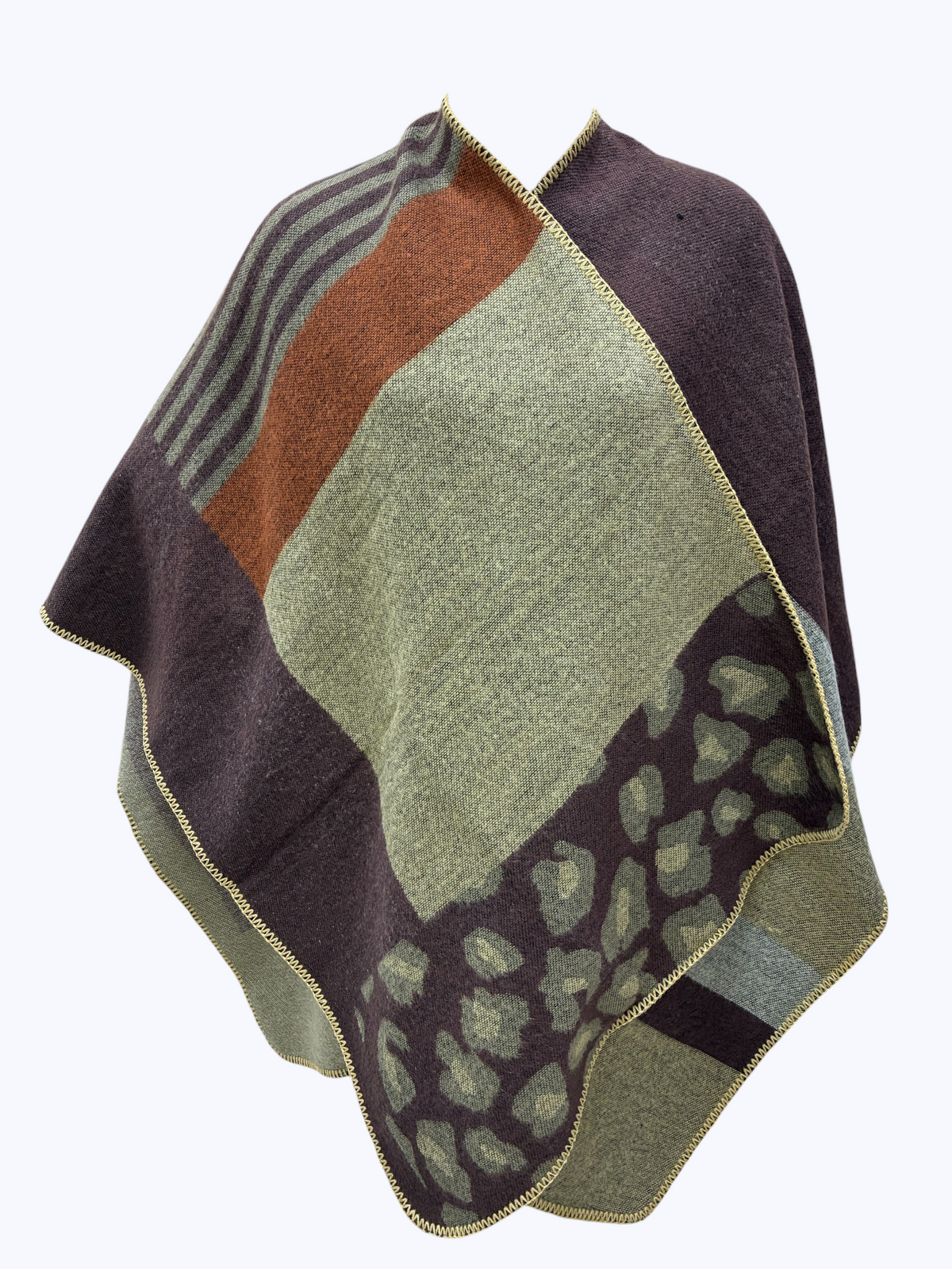 Casual Plaid Poncho | PC122