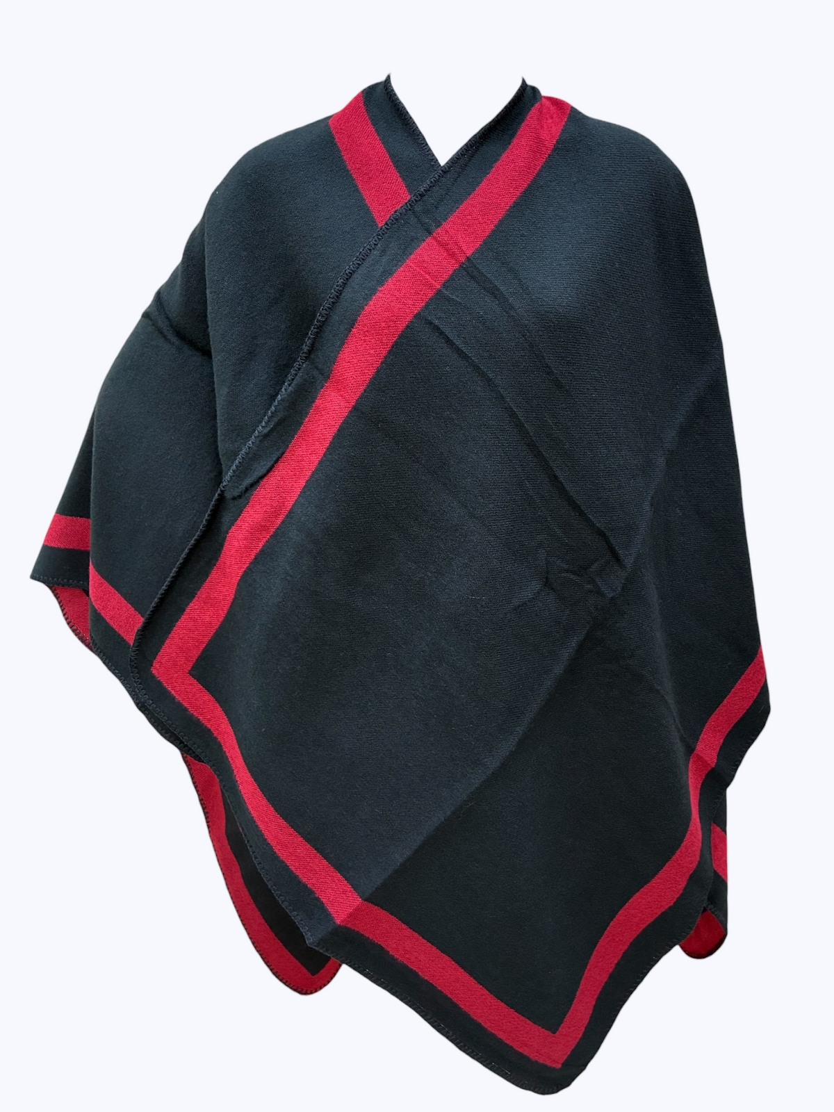 Geometric Woven Poncho | PC125