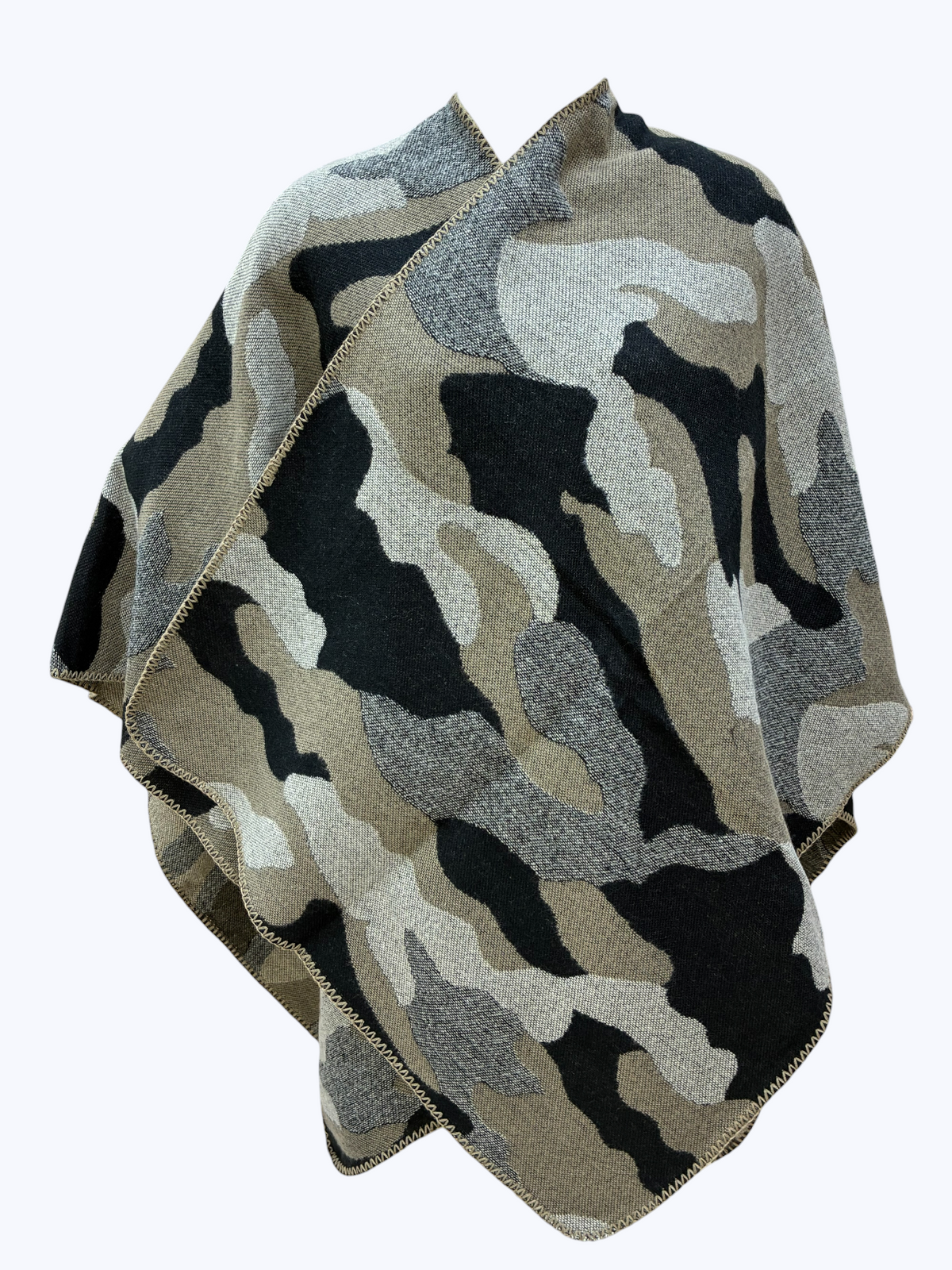 Camo Print Poncho | PC117