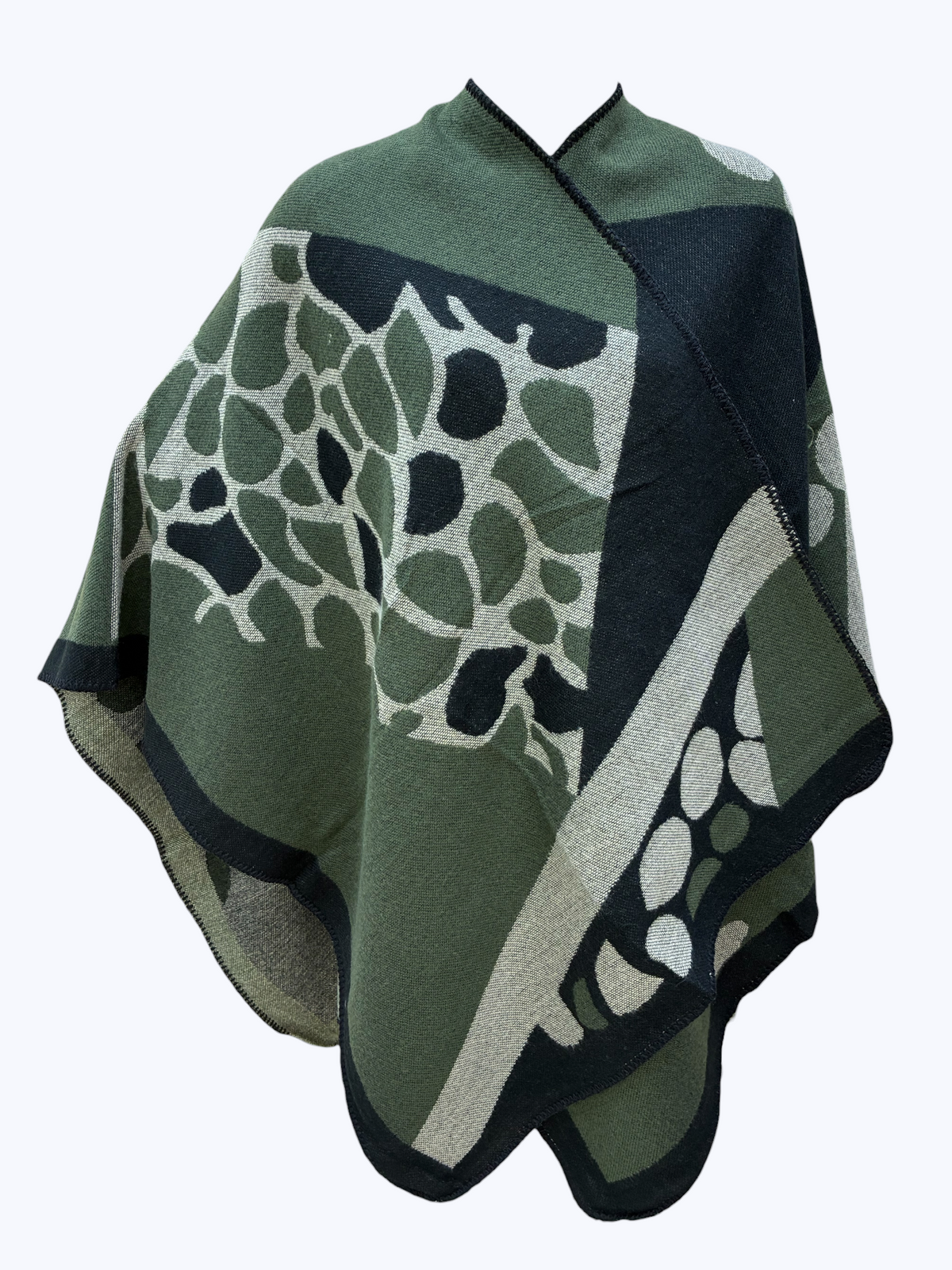 Camo Plaid Poncho | PC118