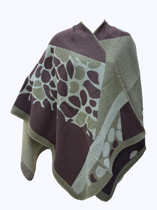 Camo Plaid Poncho | PC118