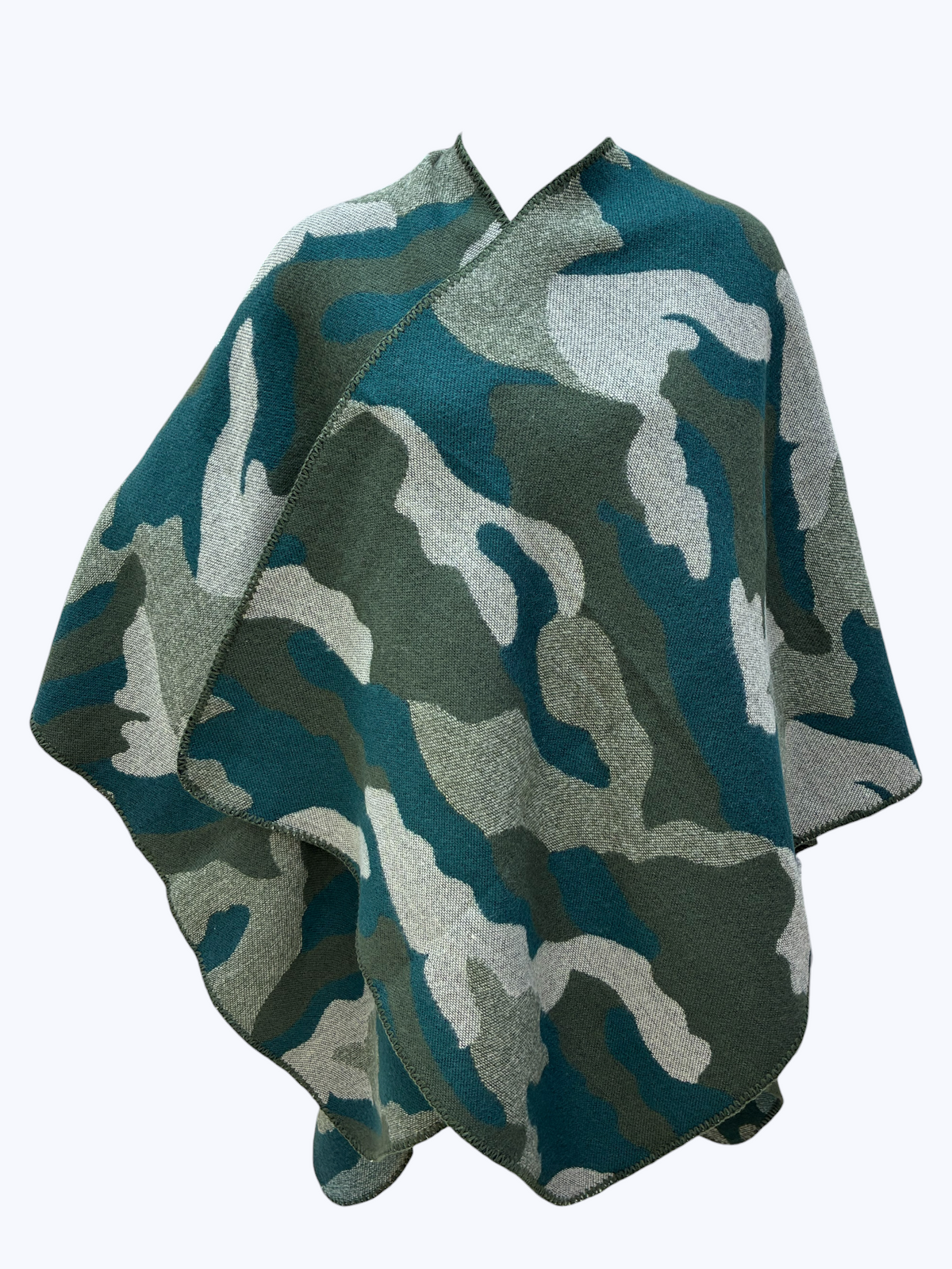 Camo Print Poncho | PC117
