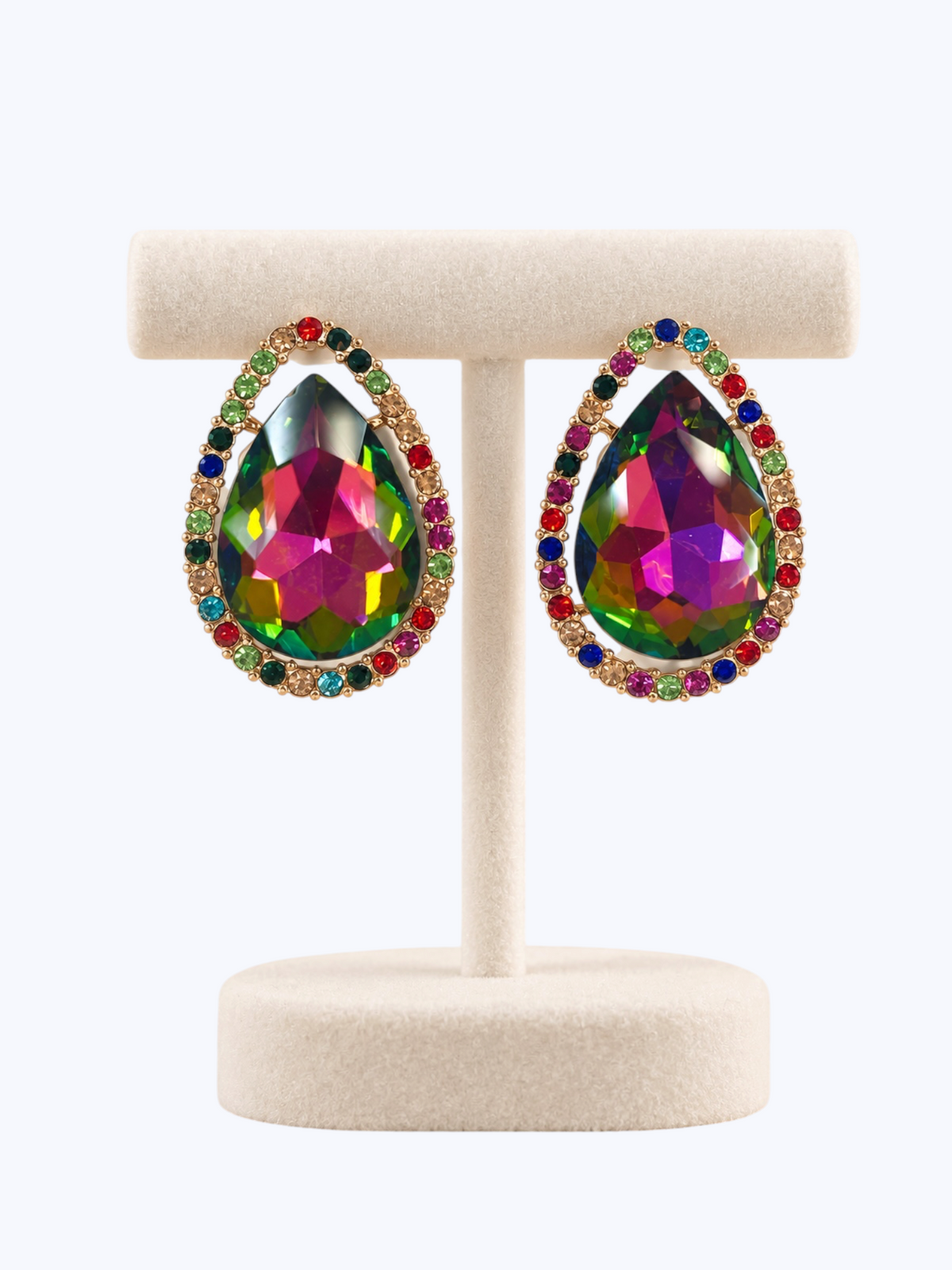Faceted Teardrop Gemstone Earrings | E2623