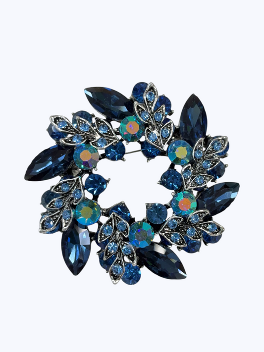 Crystal Floral Wreath Brooch | BR0142