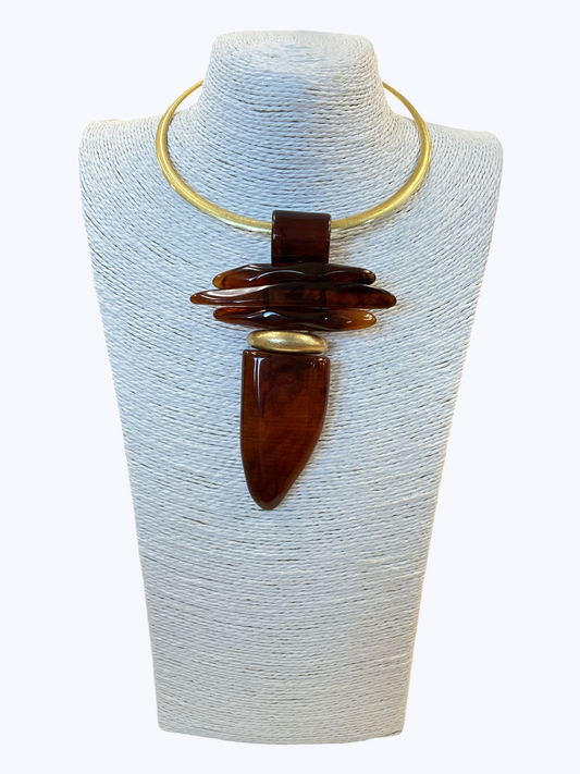 Oversized Sculptural Pendant Necklace | N5403