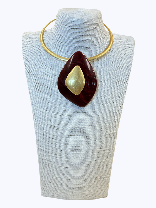 Oversized Organic Pendant Necklace | N5410