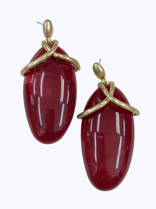 Resin Accent Drop Earrings | E2626