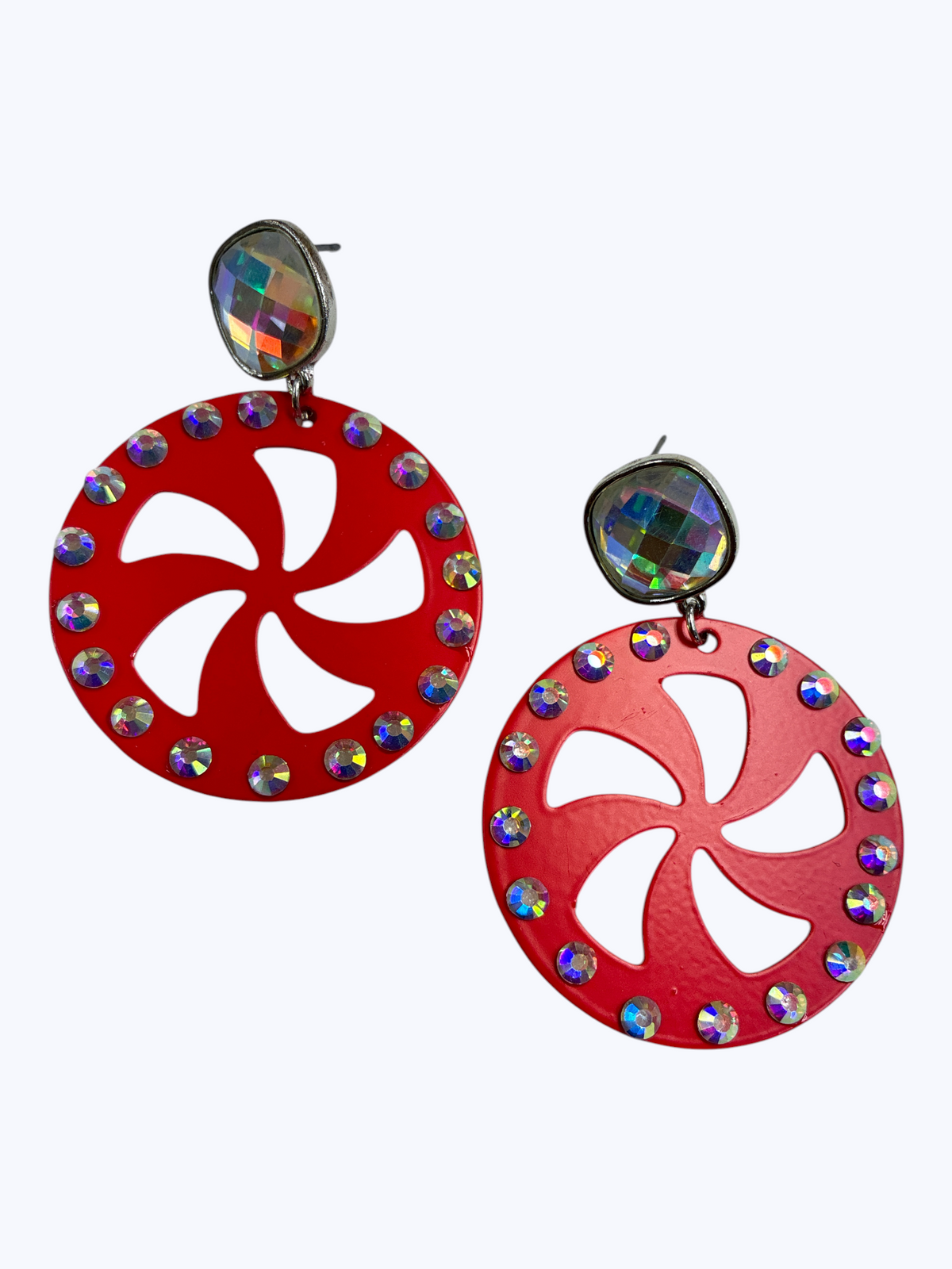 Peppermint Disc Earrings | E0724