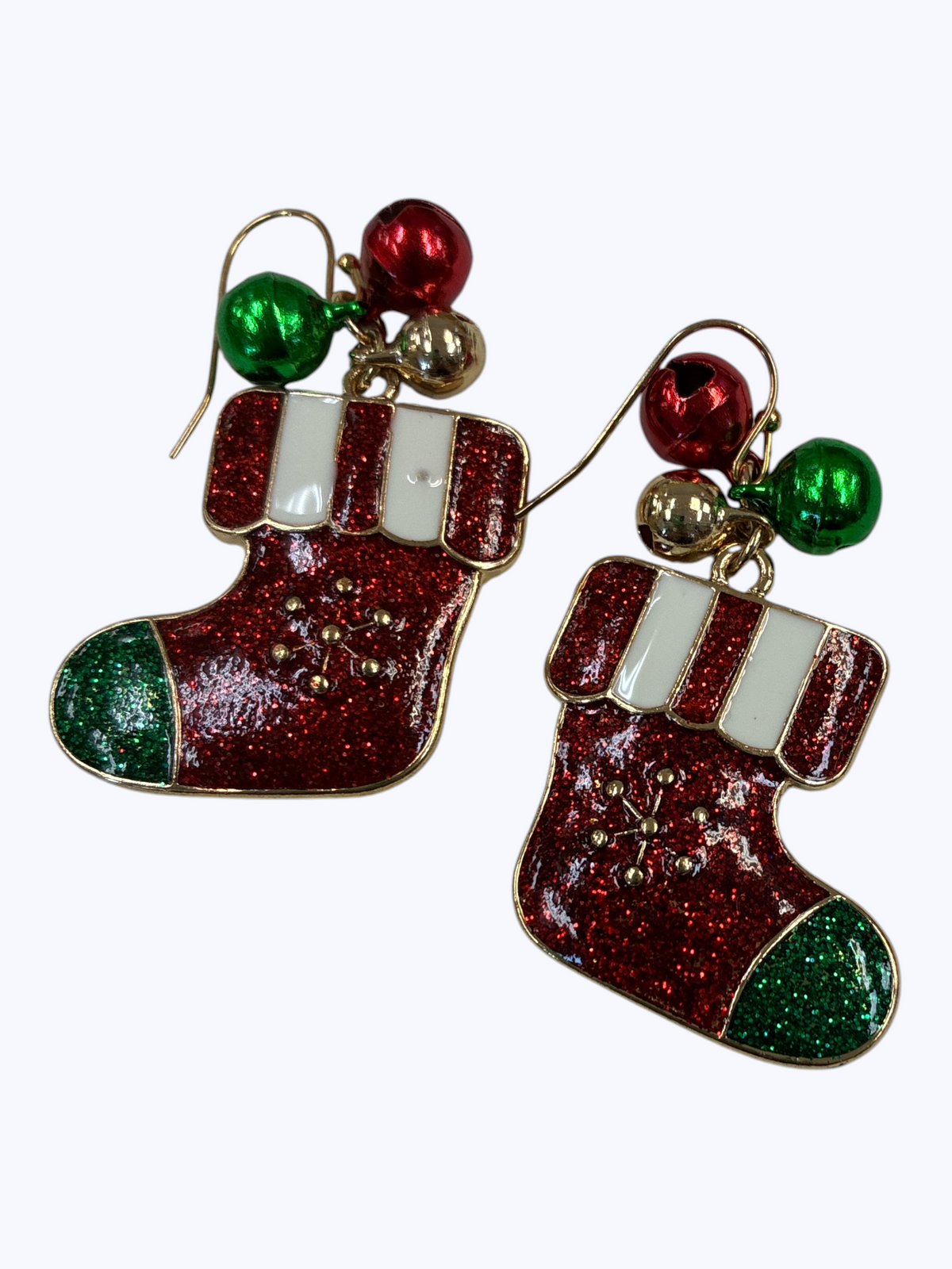 Festive Jingle Bell Stocking Earrings | E1629
