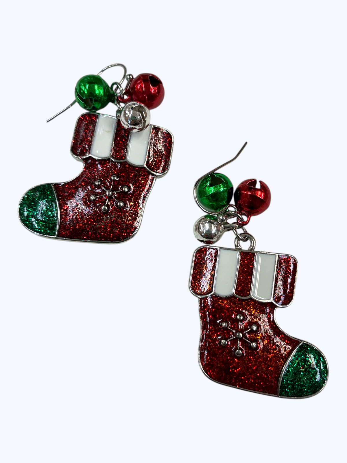Festive Jingle Bell Stocking Earrings | E1629