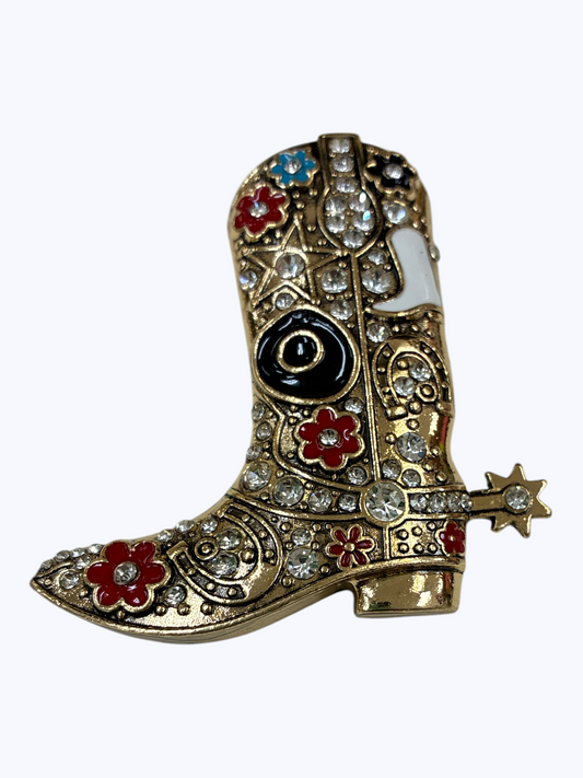 Western Cowboy Boot Brooch | BR0484
