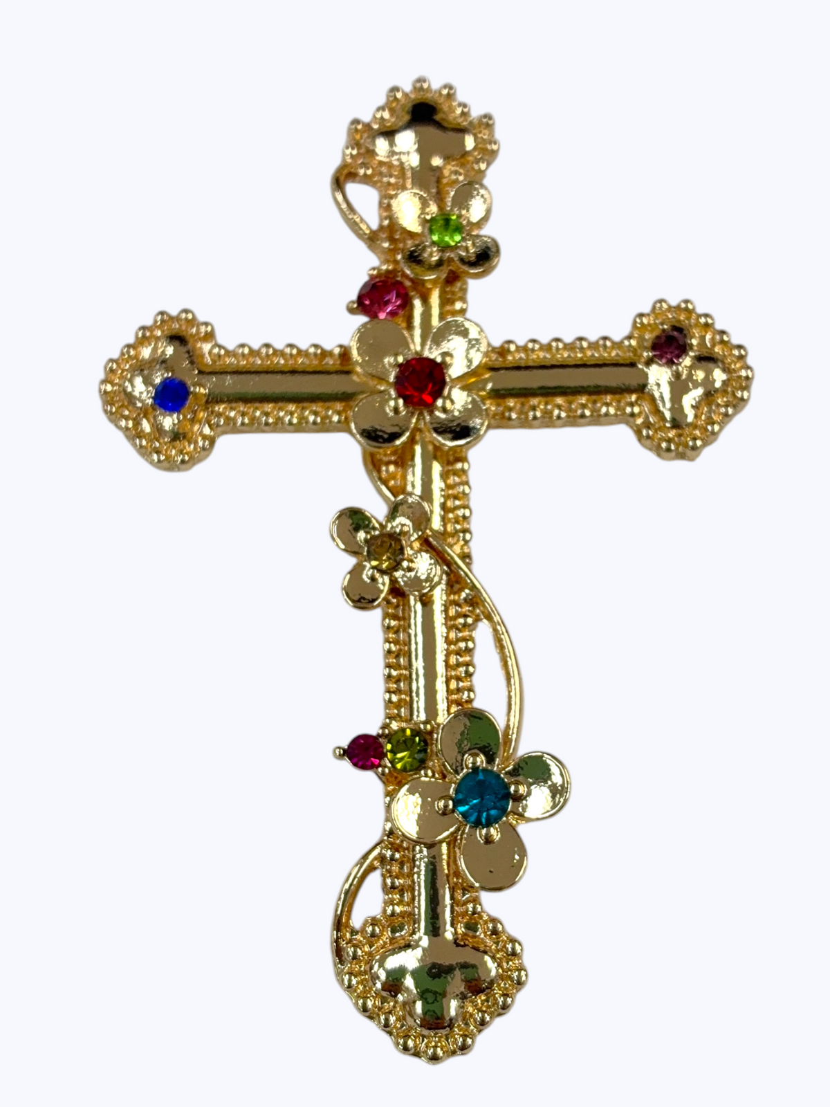 Multicolor Cross Brooch | BR0487