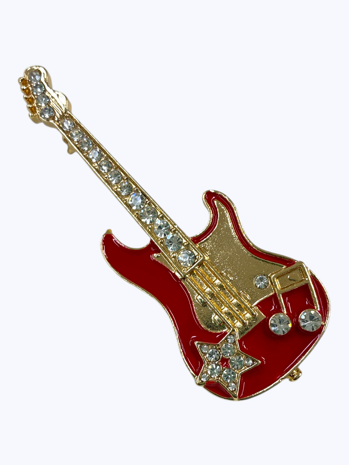 Jeweled Guitar Brooch | BR0494