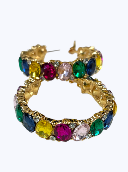 Embellished Hoop Earrings | E2635