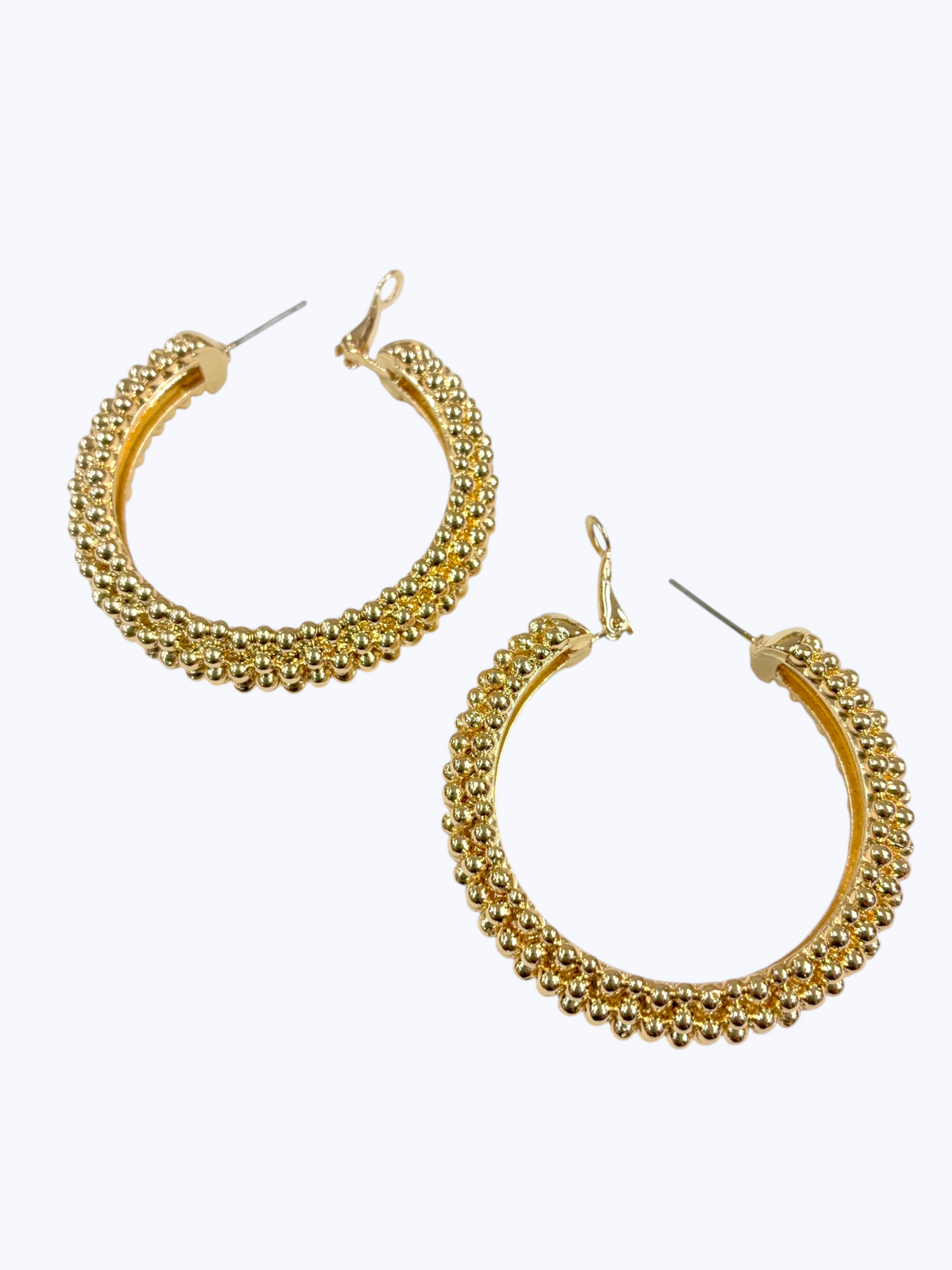 Large Antique Silver Hoop Earrings | E2292