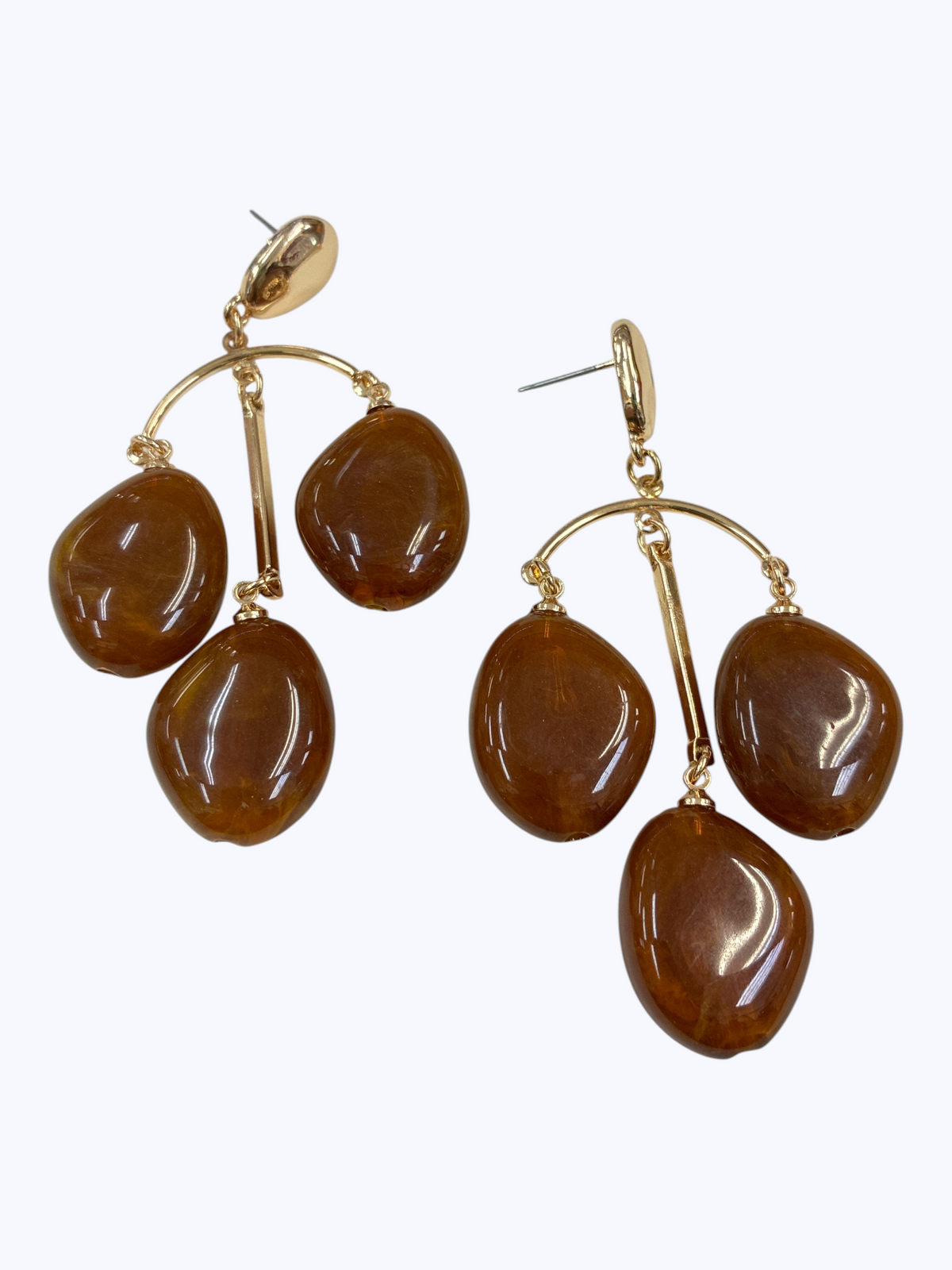 Triple Bead Drop Earrings | E2643
