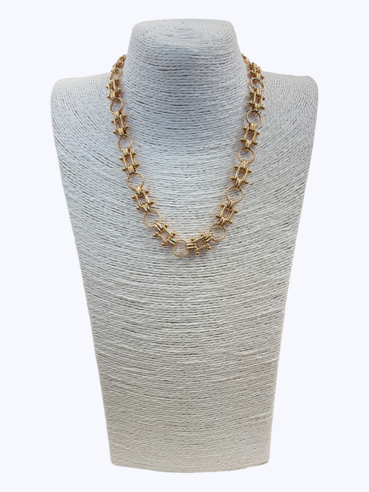 Chunky Interlocking Link Necklace | N5415