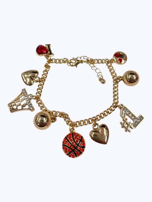 B0188 | Basketball Charms Bracelet | YB2279