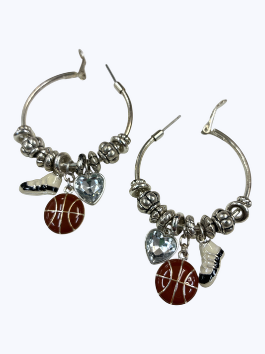 Sports Charm Hoop Earrings | E0332