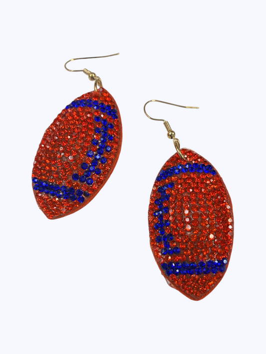 E1573 26690 Football Dangle Earrings