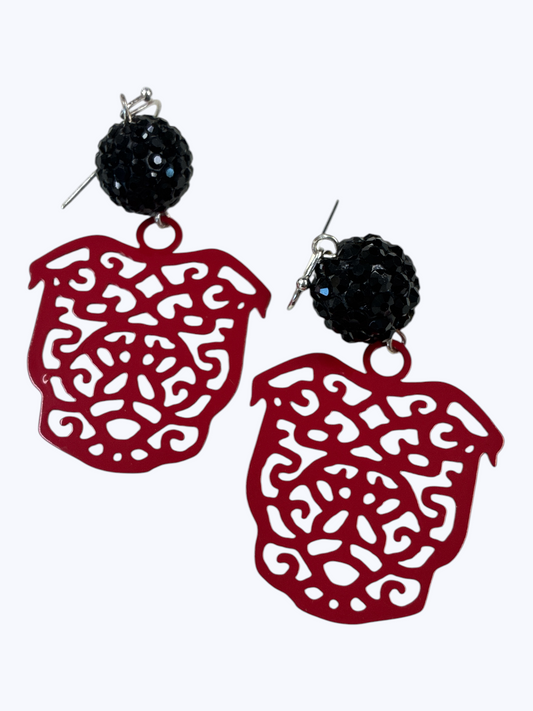 E1076 AE4014 Thin Metal Animal Design Drop Dangle Earrings