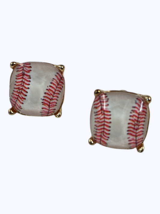 E1300 VER5423 Sports Ball Design Stud Earrings