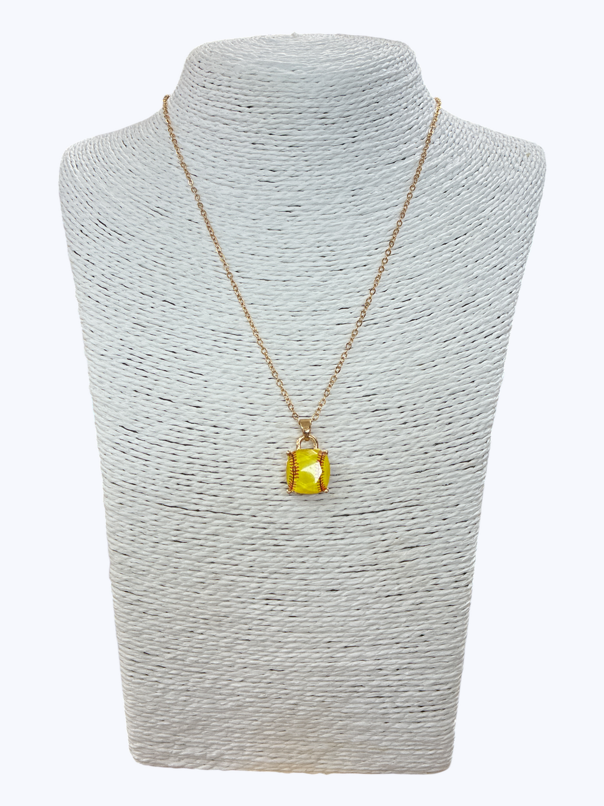 Softball Pendant Necklace