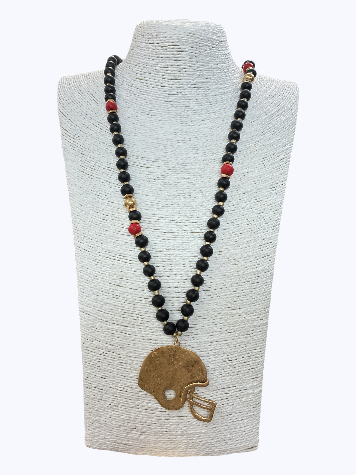 football helmet Black Necklace