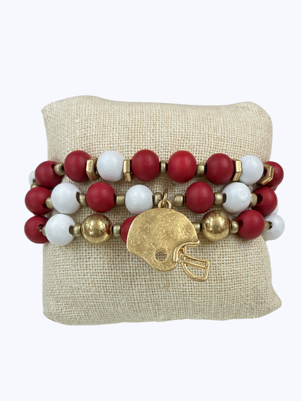 football helmet Burgundy Bracelet