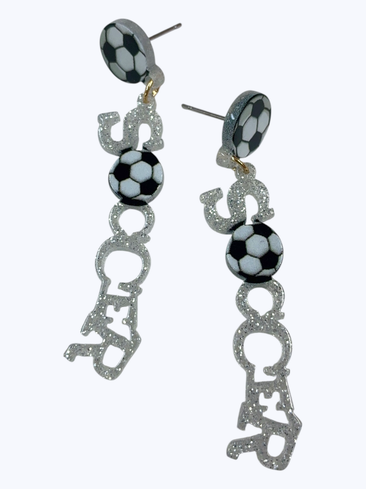 Soccer Acrylic Earrings
