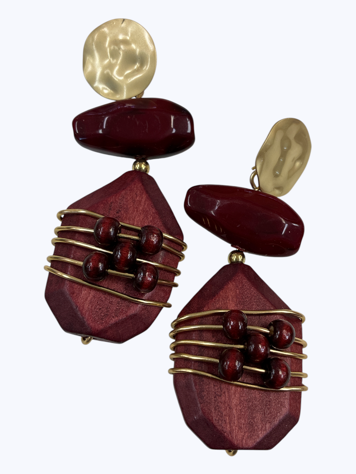Geometric Beaded Drop Earrings | E2509